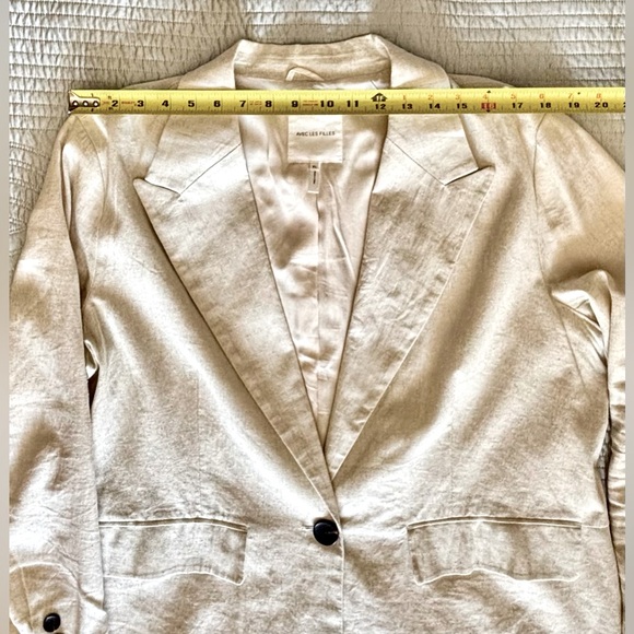 Unstructured Linen Blend Blazer - Picture 5 of 8
